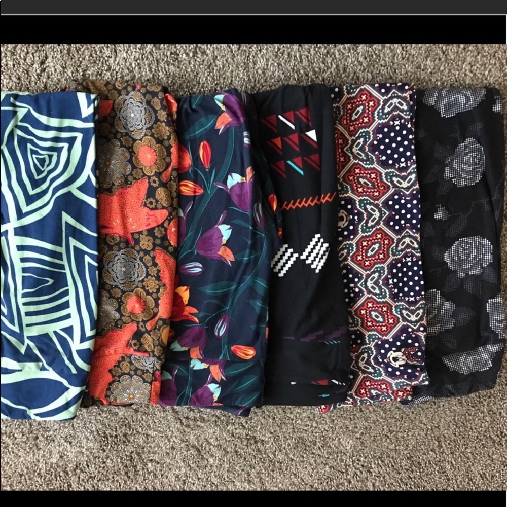 LuLaRoe digital black OS leggings